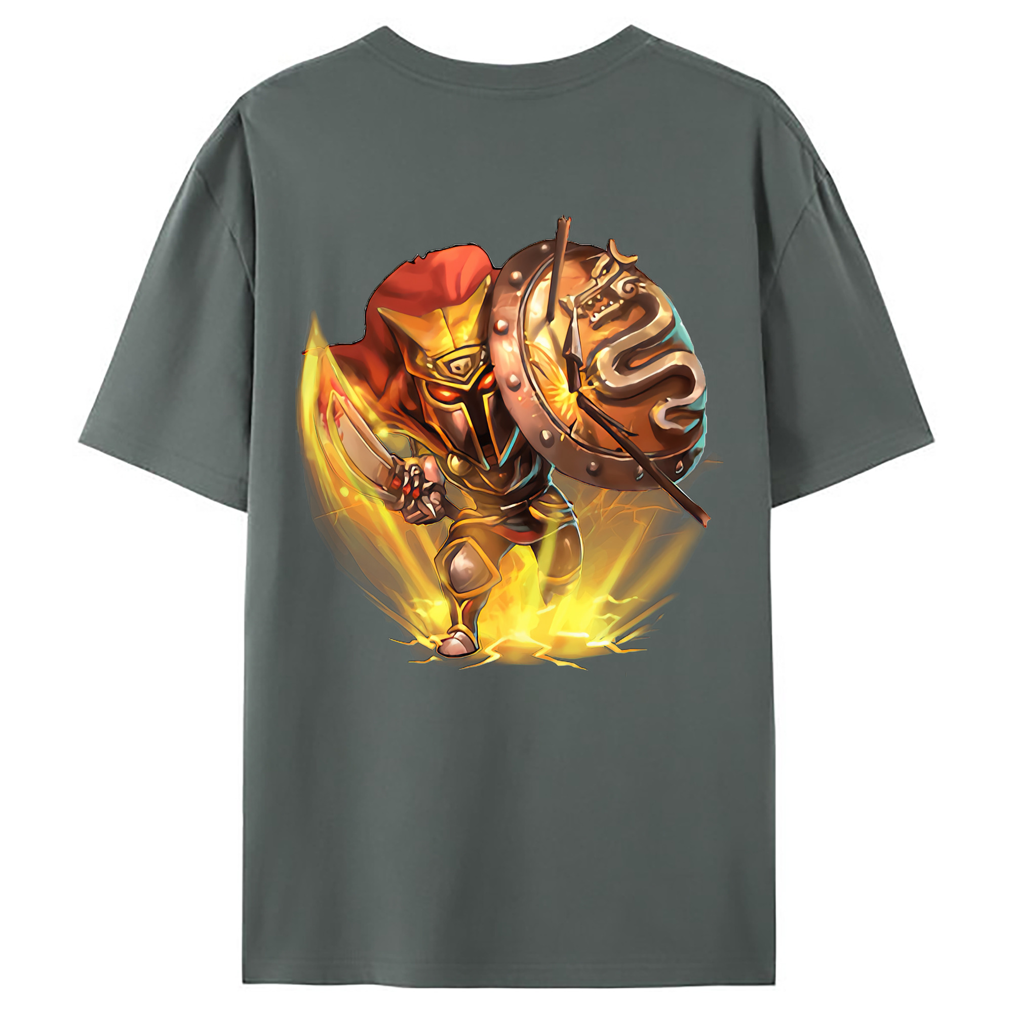 （画像用） リーグ・オブ・レジェンド League of Legends LOL 綿100％ メンズ半袖Tシャツ（バックプリント） 通気性